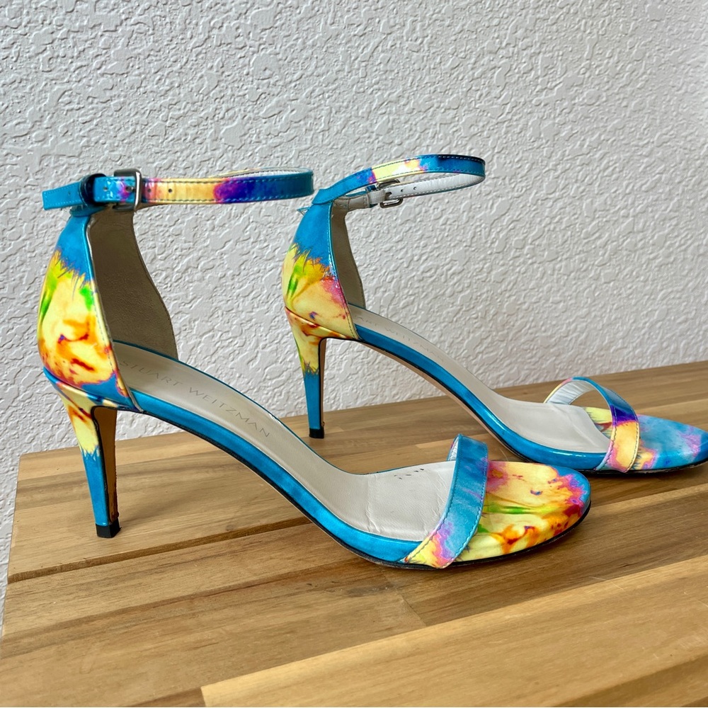 Stuart Weitzman, Blue Muli Color, Nudist Heel, Size 8.5 - Picture 4 of 12